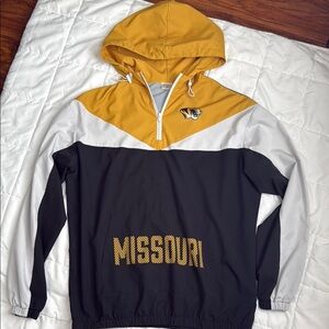 Yellow and Black Windbreaker Jacket with Bold Design